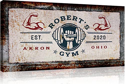 One Hand with Dumbbell on Rustic Background
