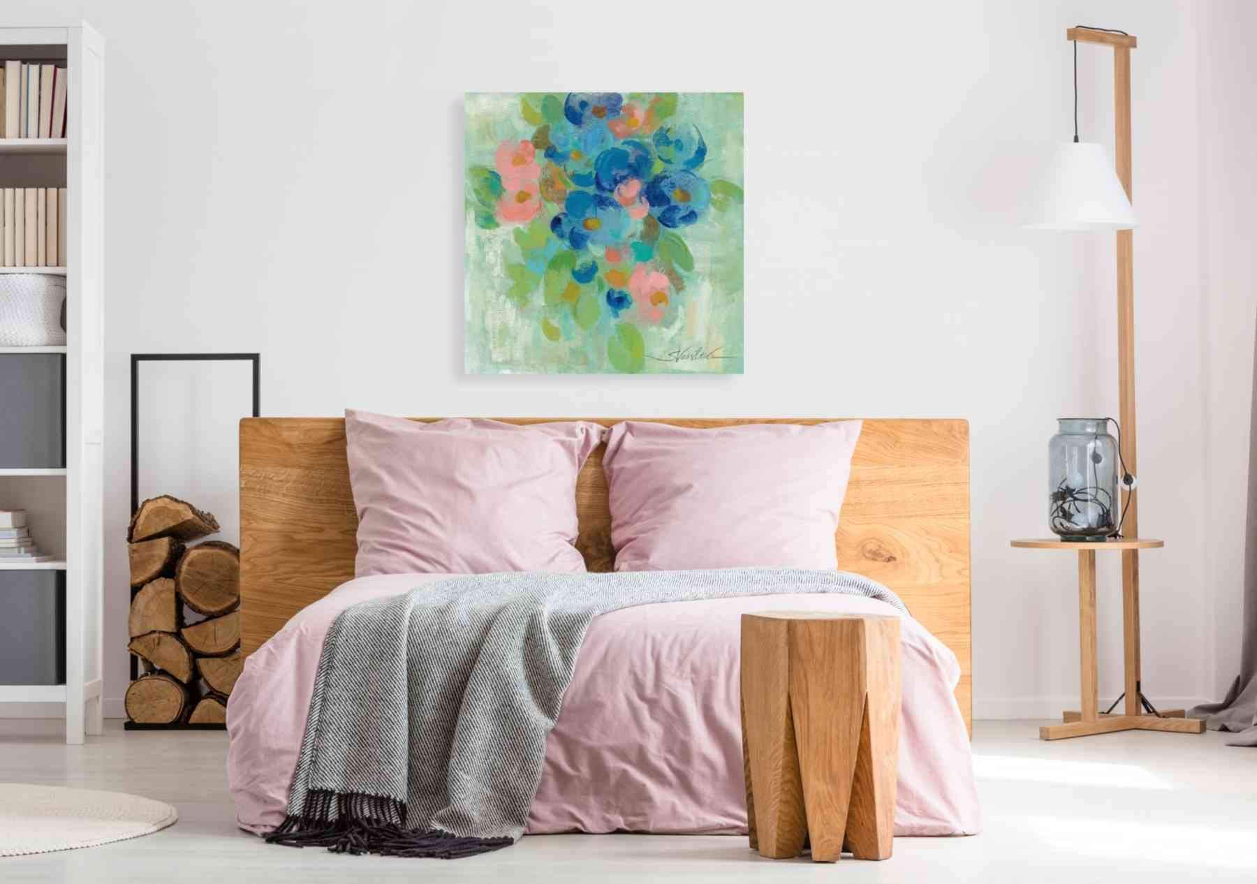Silvia Vassileva Spring Aroma II Canvas Wall Art - 37x37 Inch Floral Painting, Modern Home Decor for Living Room, Bedroom & Office