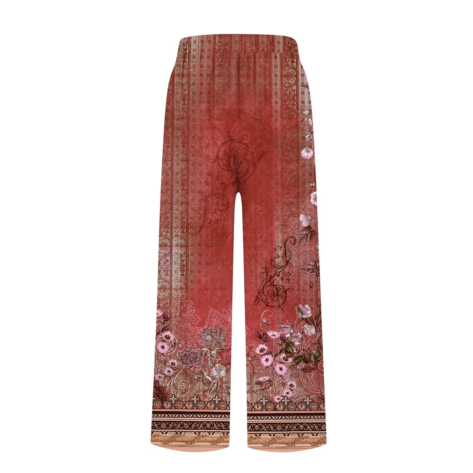 YUTANRAL Women's Cotton Linen Pants - High Waisted Wide Leg Summer Casual Trousers with Pockets | 2024 Trendy Fashion | Perfect for Beach, Office & Everyday Wear