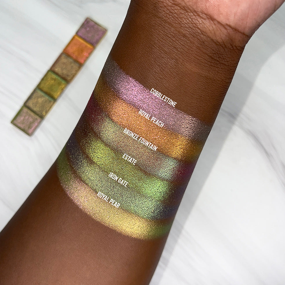Bronze Fountain Earth Vibrant Multichrome Eyeshadow Palette - Long Lasting Highly Pigmented Makeup for Day & Night Looks - Perfect for Parties, Weddings & Special Occasions