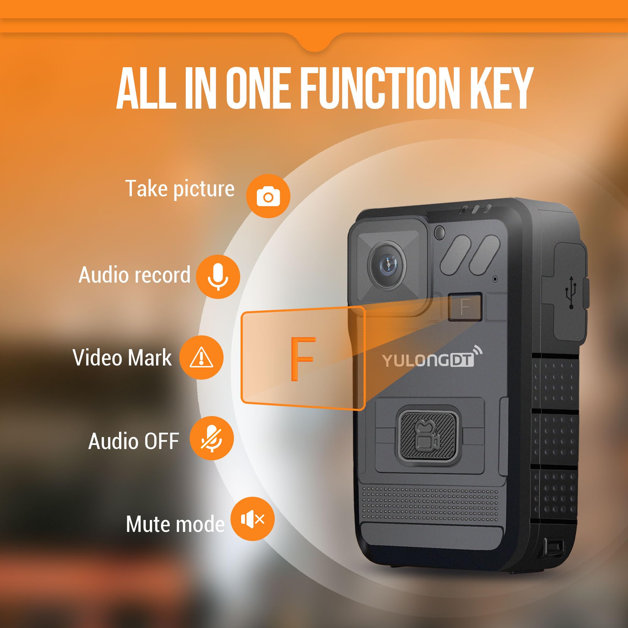 2.5K HD Body Camera with Audio & Video Recording, 4000mAh Battery, GPS, Motion Detection & Night Vision - Personal Security Camera for Law Enforcement, Home Security, Outdoor Activities, Hiking & Night Surveillance