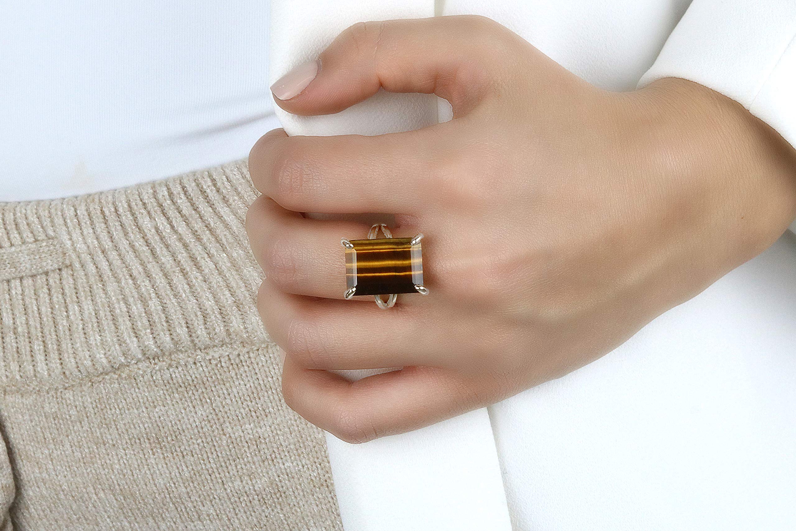 Handmade Tiger Eye Silver Ring - Bohemian Jewelry for Women | Everyday Fashion & Gifts