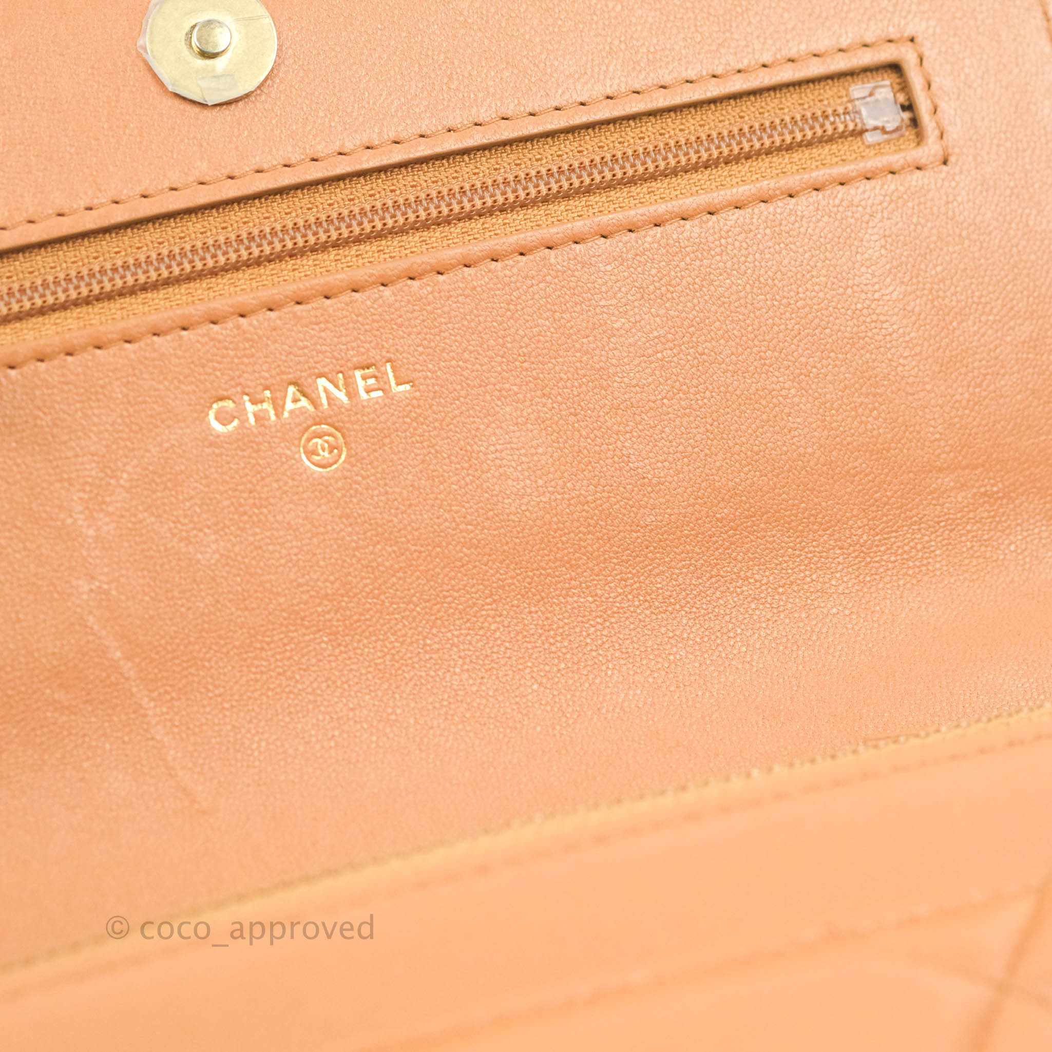 Chanel 19 Wallet on Chain WOC in Dark Beige Caramel Lambskin with Mixed Hardware - Luxury Crossbody Bag for Women, Perfect for Evening Out & Daily Use