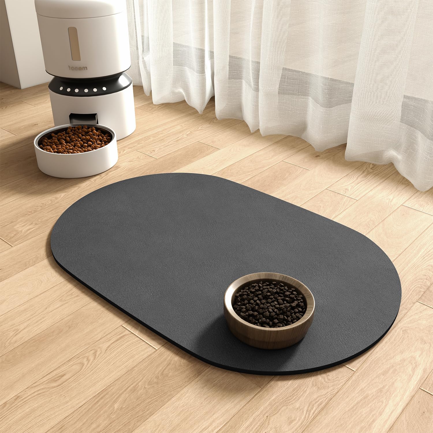 Absorbent Dog Food Mat - Quick Dry Pet Feeding Mat for Food & Water Bowls, No Stains Dog Bowl Mat - Perfect for Messy Eaters & Drinkers - Ideal for Kitchen, Crate, or Outdoor Use