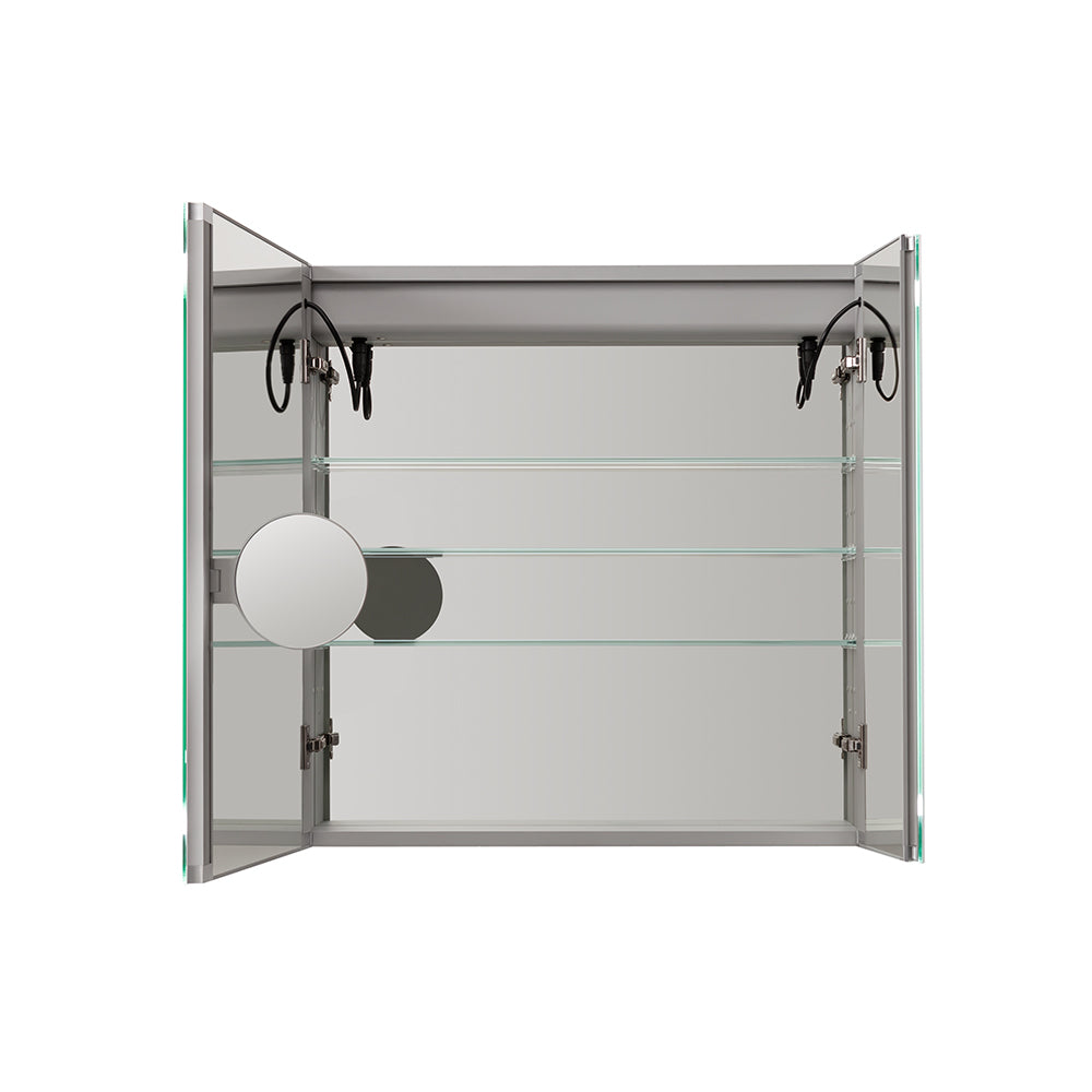 Aquadom Royale Basic Q 30x30 LED Lighted Bathroom Medicine Cabinet - Perfect for Modern Bathrooms & Vanities with Built-In Lighting