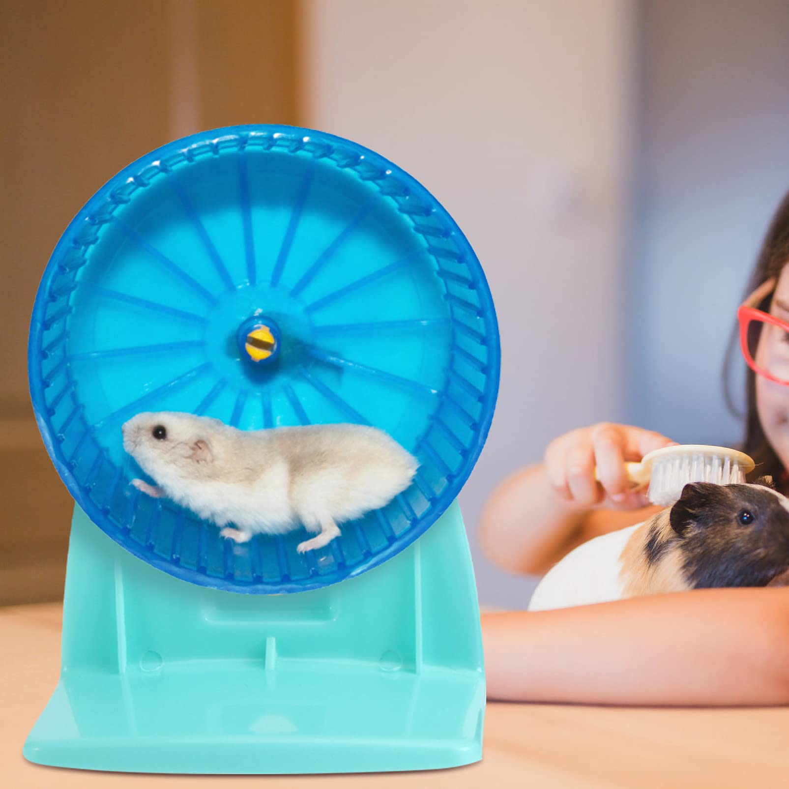 Balacoo 2-Pack Hamster Running Wheel Bracket & Support Rack - Durable Plastic Hamster Exercise Wheel Stand for Small Pets - Perfect for Cage Accessories & Small Animal Training Wheels