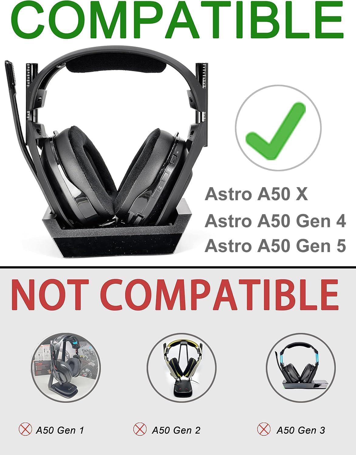 Defean Replacement Earpads & Headband for Astro A50 Gen 4 Headset - High-Density Noise Cancelling Foam Ear Cushions with Added Thickness - Perfect for Gaming, Streaming & Long Wear Comfort