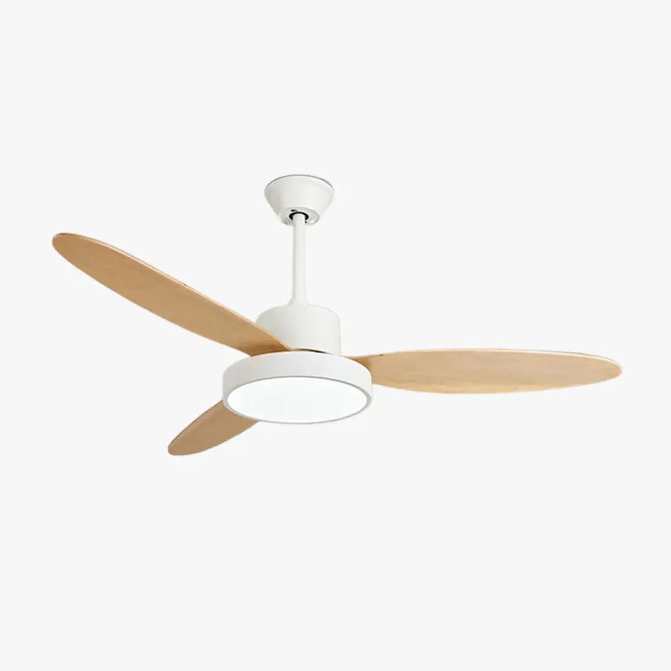 Modern Oval Blade Ceiling Fan with Light - Energy Efficient Quiet Motor for Living Room, Bedroom, and Office - Stylish Home Cooling Solution with Remote Control