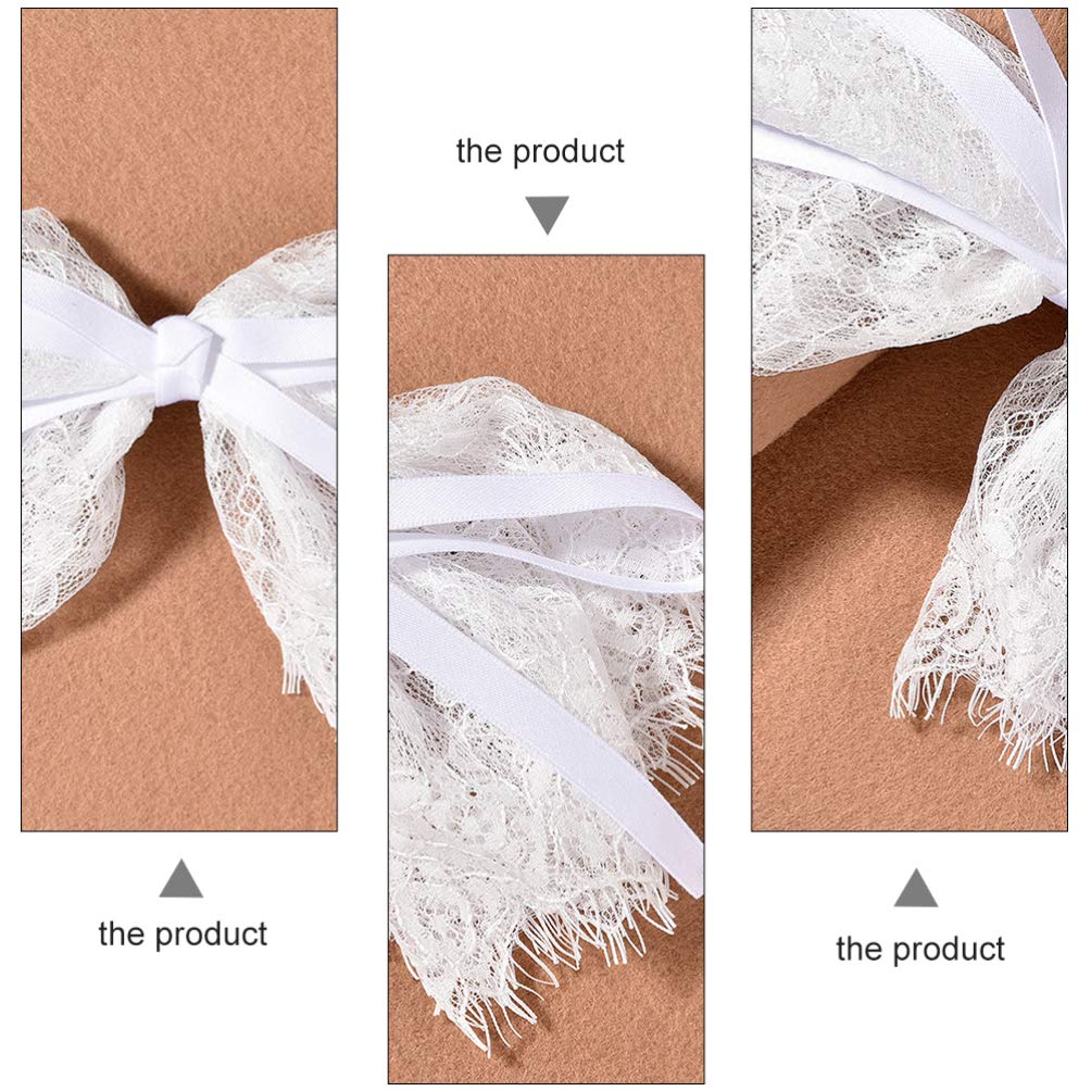 Minkissy Big Bow Hair Barrette - Elegant Lace Bowknot Hair Clips with Ribbon for Women, Girls & Teens | Perfect for Weddings, Parties & Daily Styling (Black)