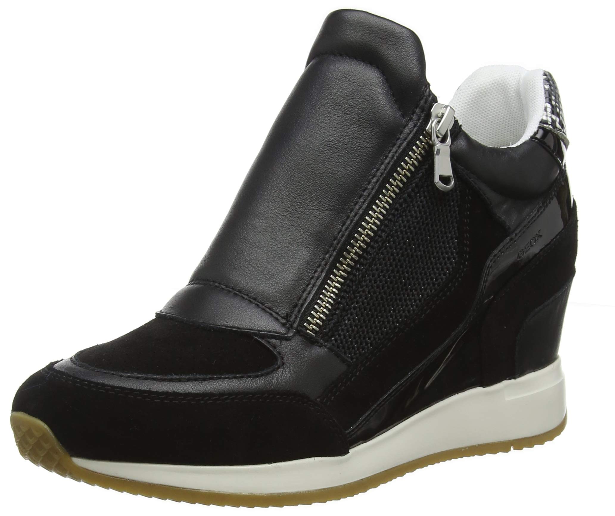 Geox Women's Breathable Hi-Top Sneakers - Lightweight Comfort Walking Shoes for Casual Wear & Outdoor Activities