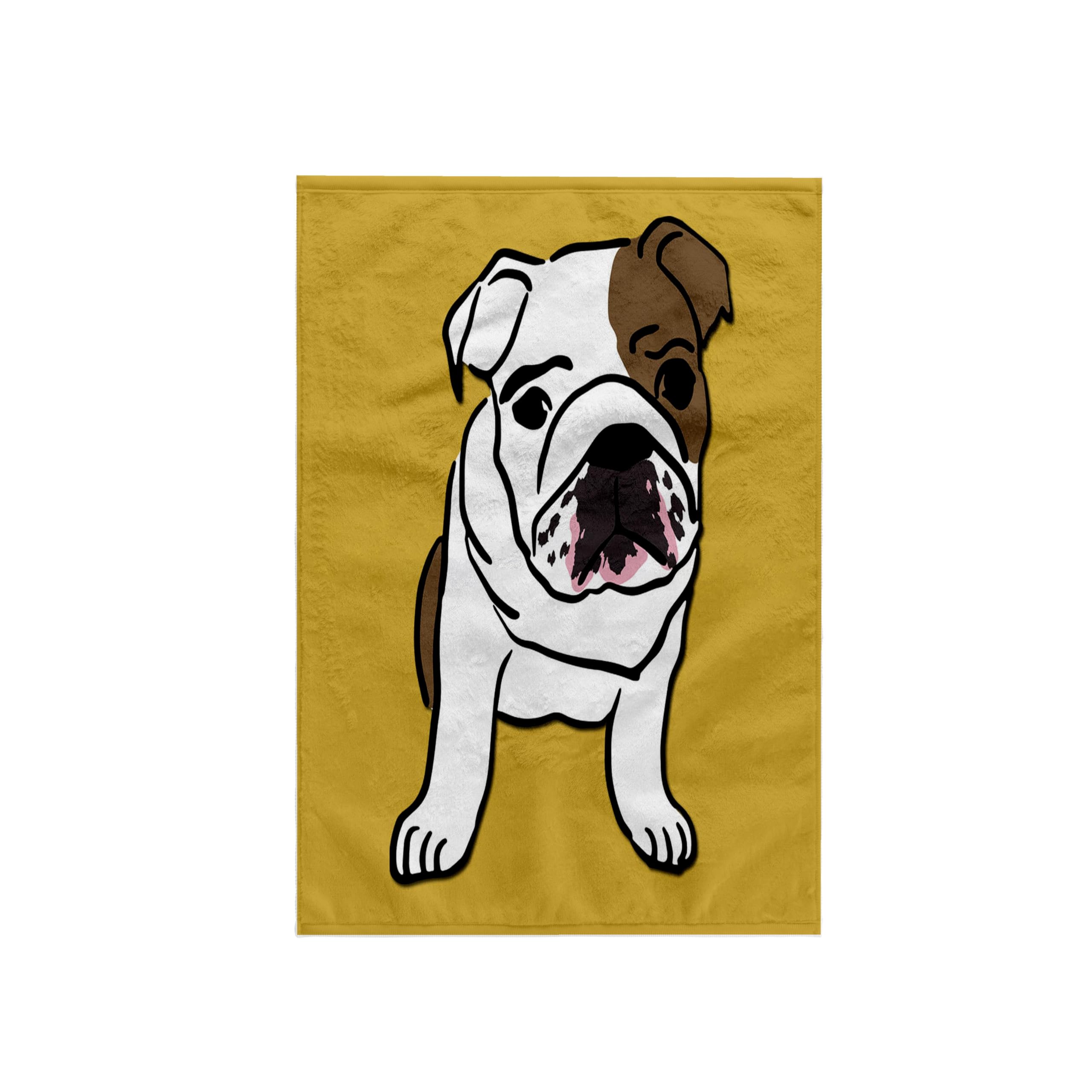 3D Rose RinaPiro Patterns French Bulldog Gold Background Bath Towel Set - Soft Absorbent Kitchen & Bath Towels for Home, Gym, Spa - Perfect Gift for Dog Lovers