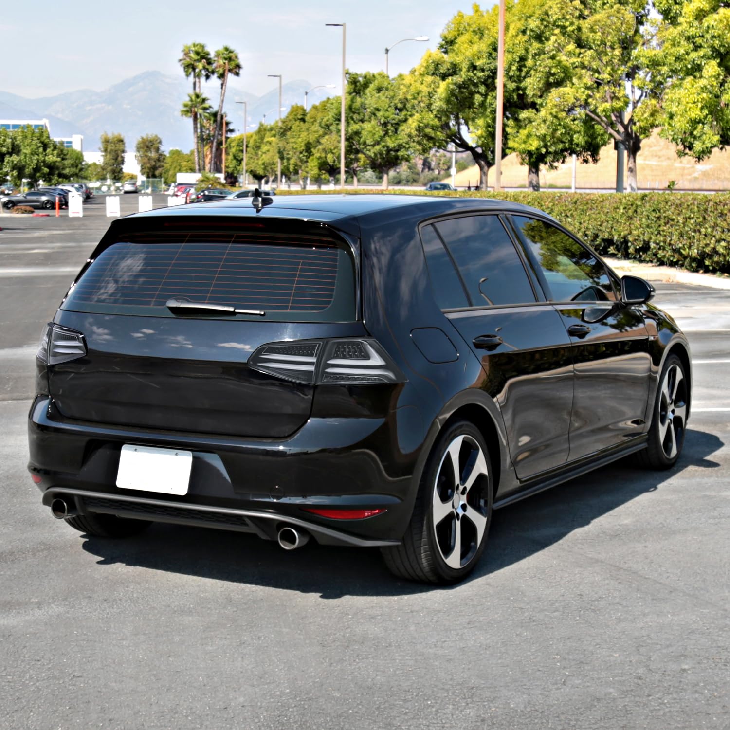 Spec-D Tuning Black LED Bar Tail Lights for 2015-2017 VW Golf GTI - Left & Right Pair Assembly - Enhanced Night Visibility & Style Upgrade for Street & Performance Driving
