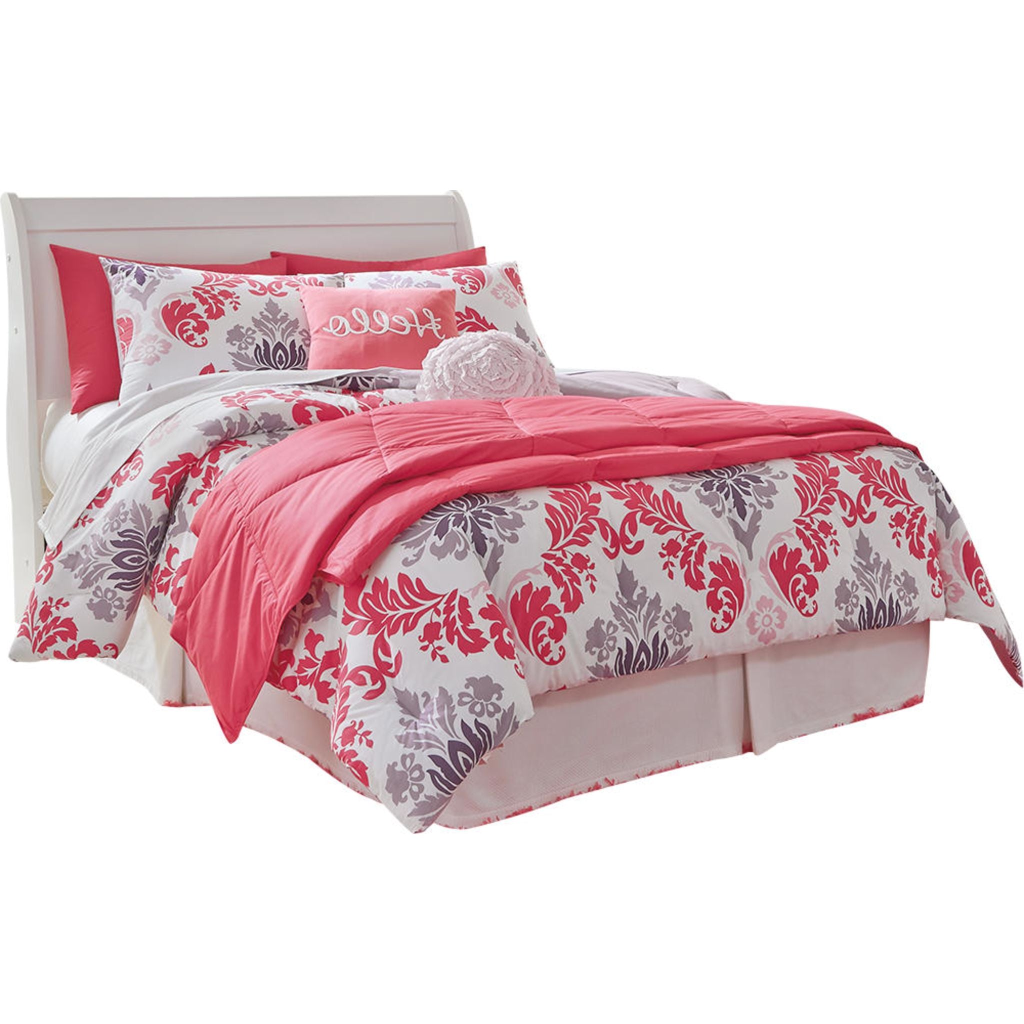 Anarasia White Sleigh Headboard - Queen Size Upholstered Bed Frame Headboard for Bedroom - Perfect for Modern, Farmhouse & Traditional Home Decor
