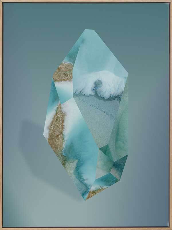 Amazonite Canvas Art Print - Handmade Nature Inspired Wall Decor for Home & Office - Perfect for Living Room, Bedroom, or Gift