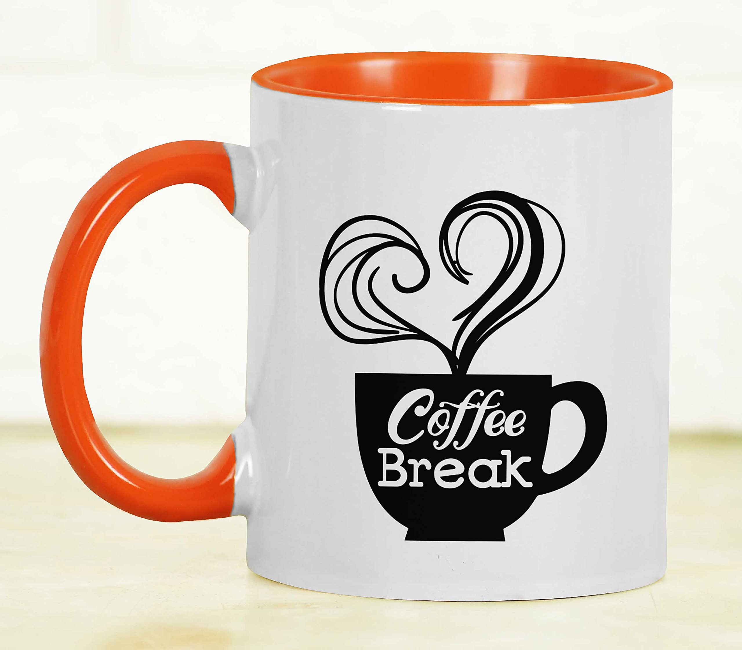 11 Oz Ceramic Coffee Mug - Perfect Gift for Coffee Lovers, Coworkers & Bosses - Durable Orange Coffee Cup for Office, Home & Daily Use