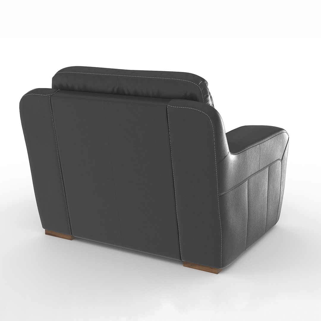 Boise Leather Chair - Premium Genuine Leather Recliner for Living Room, Office & Lounge - Comfortable Modern Sofa Chair with Ergonomic Design