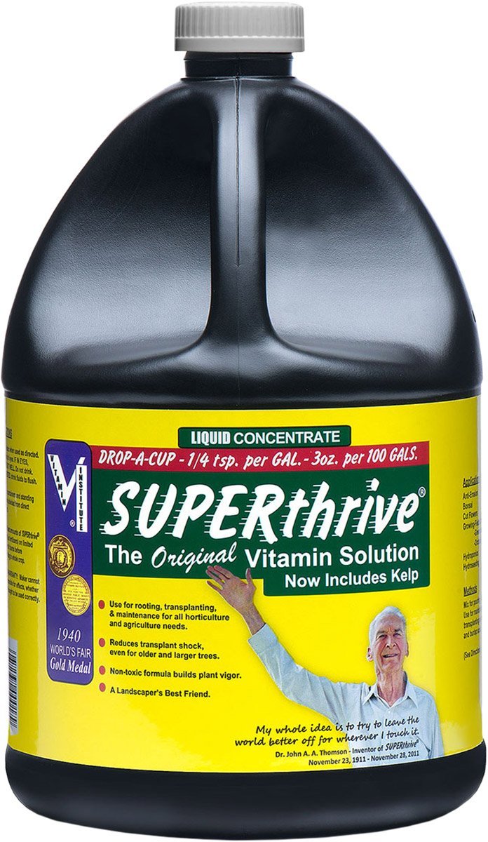 SUPERthrive VI30179 Plant Vitamin Solution - 1 Gallon, Clear Liquid for Healthy Growth | Indoor & Outdoor Plants, Hydroponics, Gardening, Lawn Care