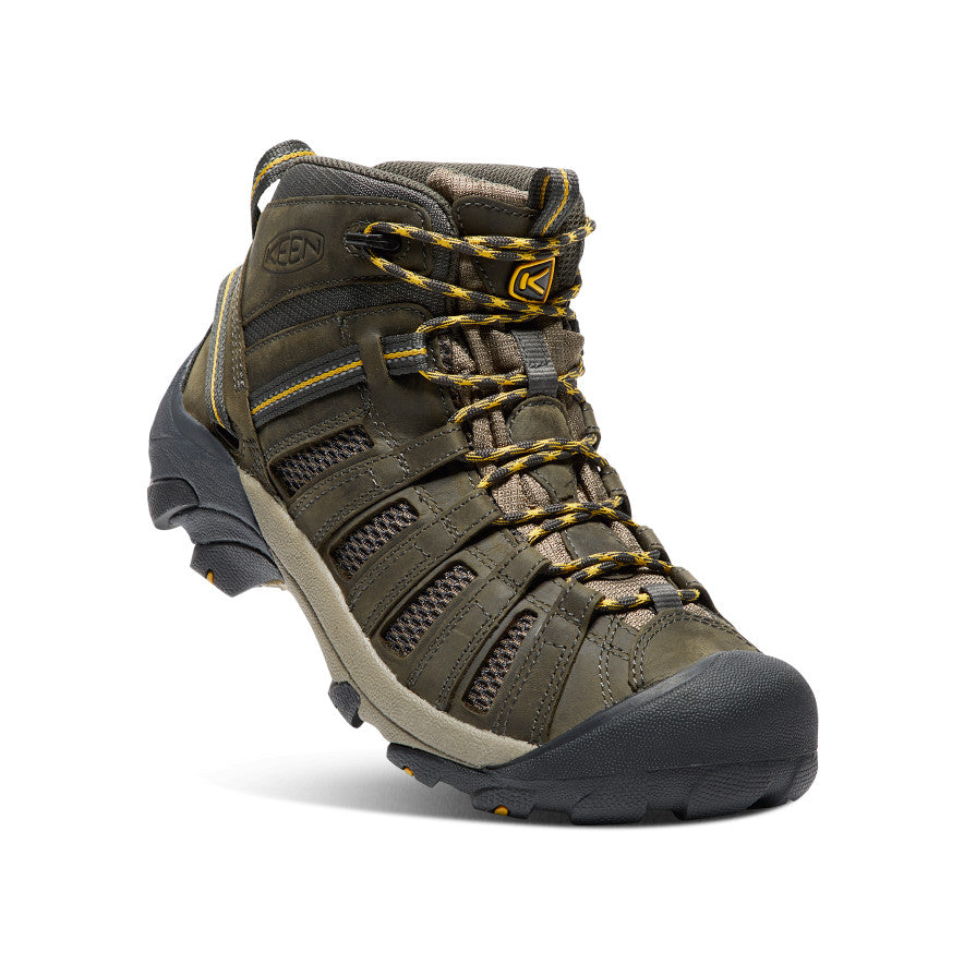 Men's Voyageur Mid Hiking Boots - Waterproof & Lightweight for Outdoor Adventures (Raven/Tawny Olive) | Perfect for Trail Hiking, Camping & Backpacking