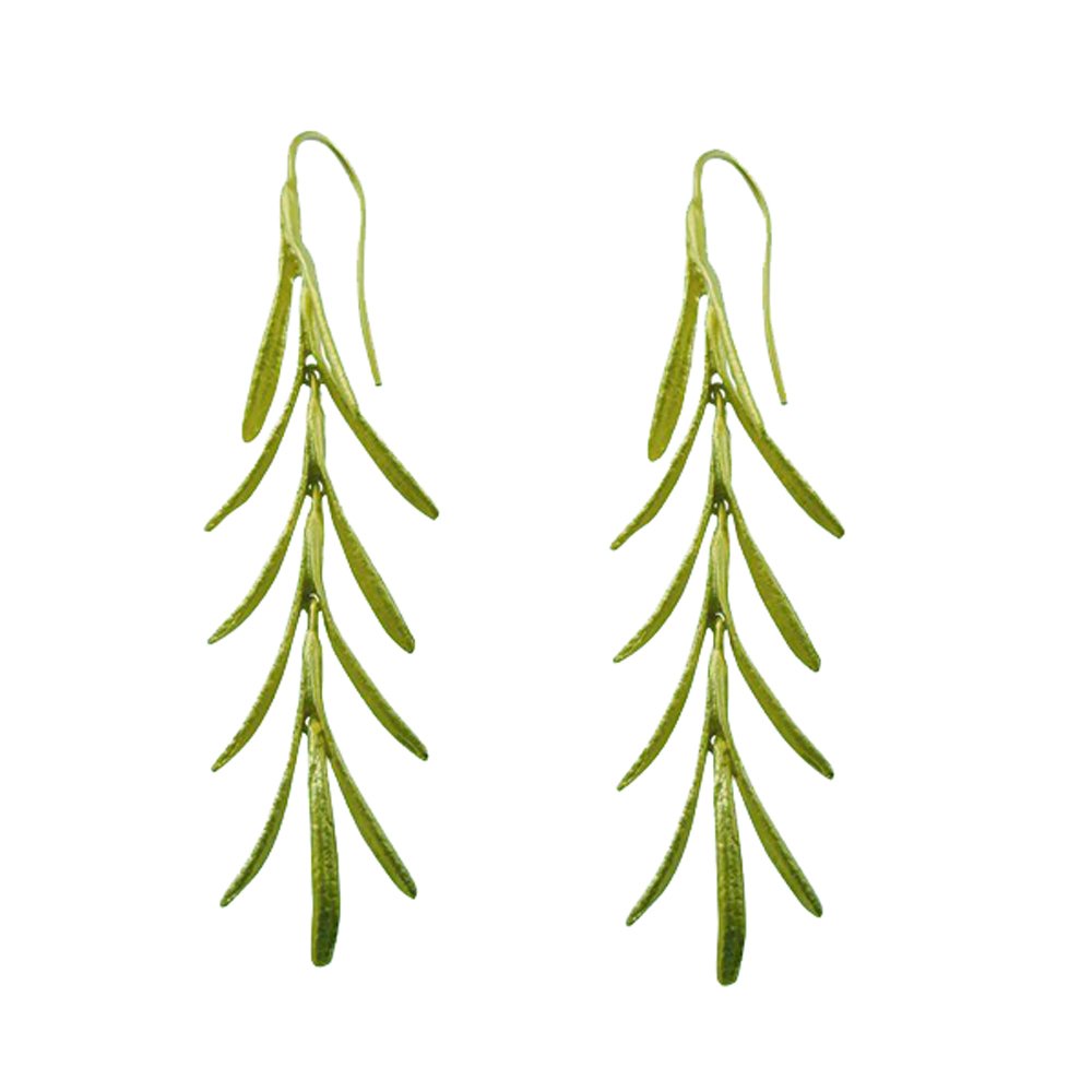 Michael Michaud #4415 Rosemary Long Earrings - Elegant Botanical Jewelry for Women | Perfect for Weddings, Parties & Special Occasions