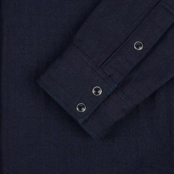Iron Heart IHSH 368 14oz Double Cloth Western Shirt - Premium Denim Workwear for Men | Durable Indigo Shirt for Cowboy, Ranch & Outdoor Activities