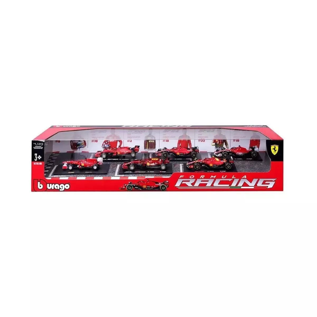 Bburago 1:43 Scale Formula 1 Racing Car Collection - 6 Pack Die-Cast Model Cars for F1 Fans | Perfect for Display, Collecting & Racing Enthusiasts