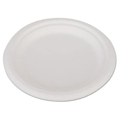 6-Inch Heavyweight Bagasse Dinner Plates - Eco-Friendly Disposable Plates for Restaurants, Catering & Events (Case of 1000) | SCH18110 ChampWare Compostable Plates for Sustainable Dining
