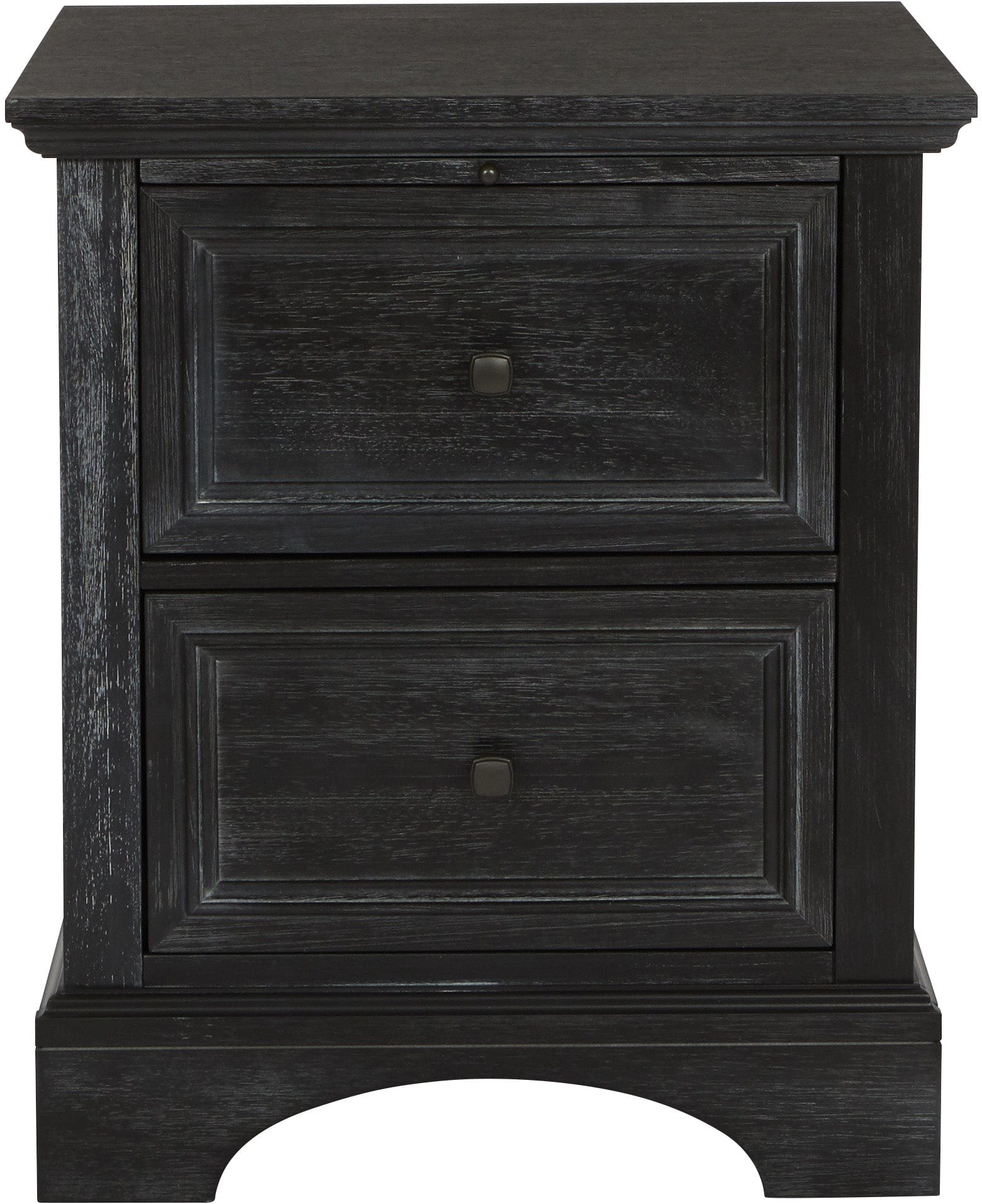 Farmhouse Nightstand with Drawer - Office Star BP 4200 11B Rustic Bedside Table for Bedroom, Living Room & Guest Room