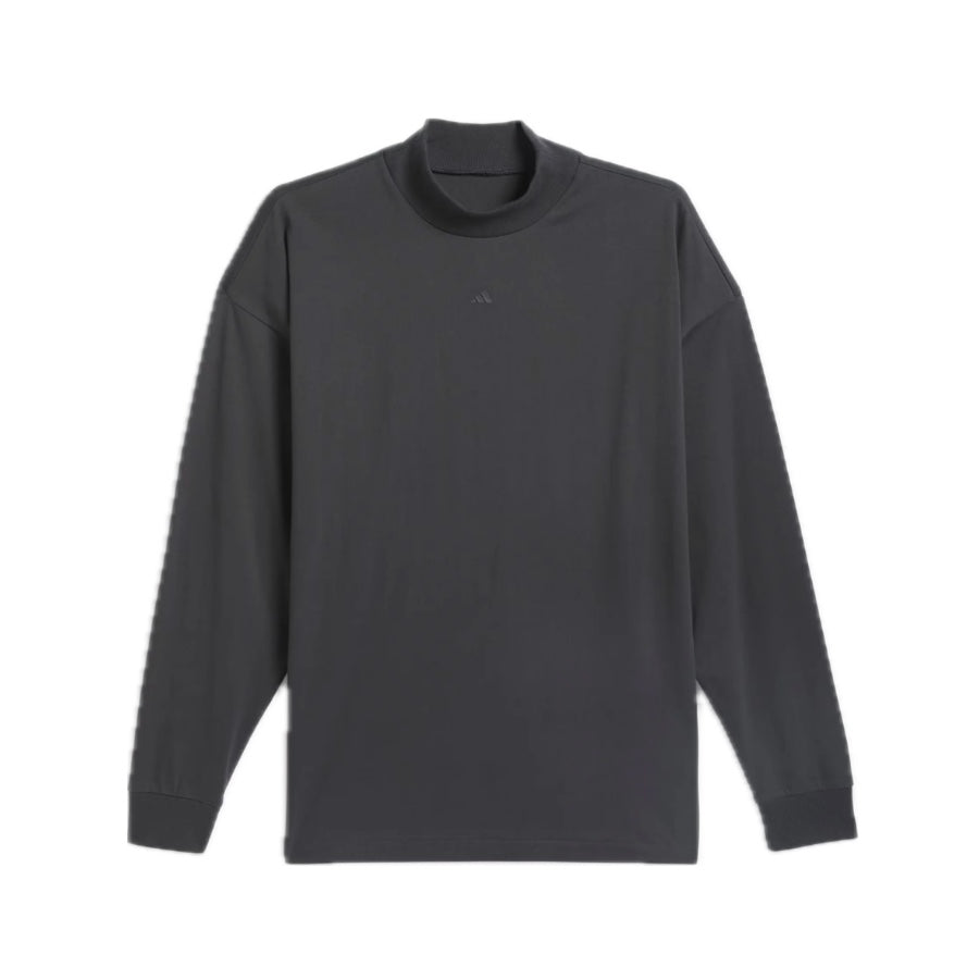 Adidas Men's Basketball Long Sleeve Shirt - Carbon Black Performance Jersey for Training & Games | Moisture-Wicking & Breathable Fabric for Indoor/Outdoor Play