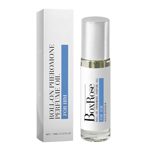 Valentine's Day Gift Box - Rose Scented Pheromone Perfume Oil for Men (1PC) | Romantic Date Night, Anniversary & Special Occasion Fragrance