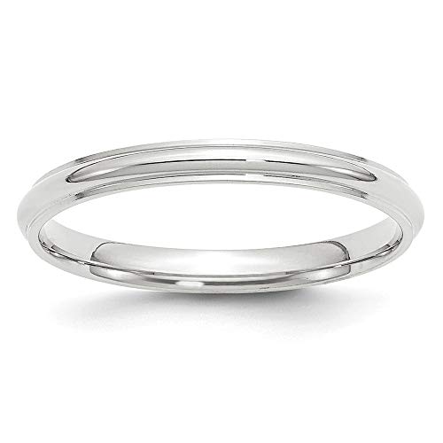 14K Gold Half Round Edge Band Ring for Women - White & Yellow Gold, Sizes 2.5mm-8mm | Elegant Stackable Ring for Everyday Wear, Anniversary Gifts & Special Occasions