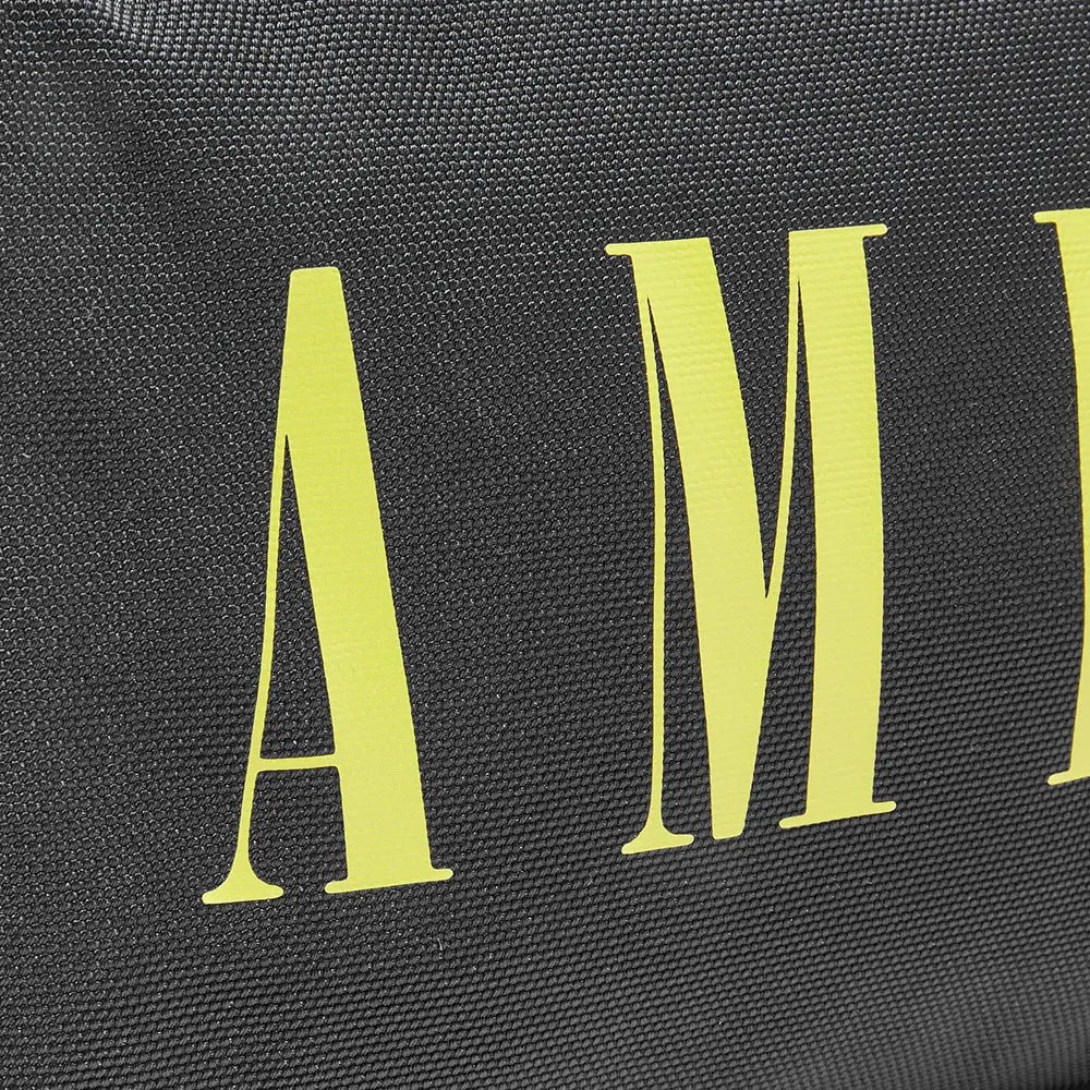 Amiri Logo Nylon Wash Bag for Men - Waterproof Travel Toiletry Pouch for Gym, Shower & Vacation Essentials