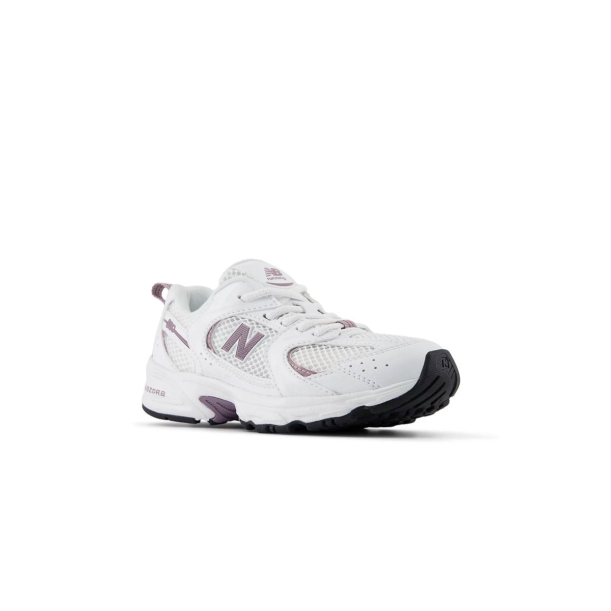 Kids 530 Bungee Jumping Shoes - White/Dark Ice Wine Color - Perfect for Outdoor Play, Trampoline Parks & Active Children's Sports