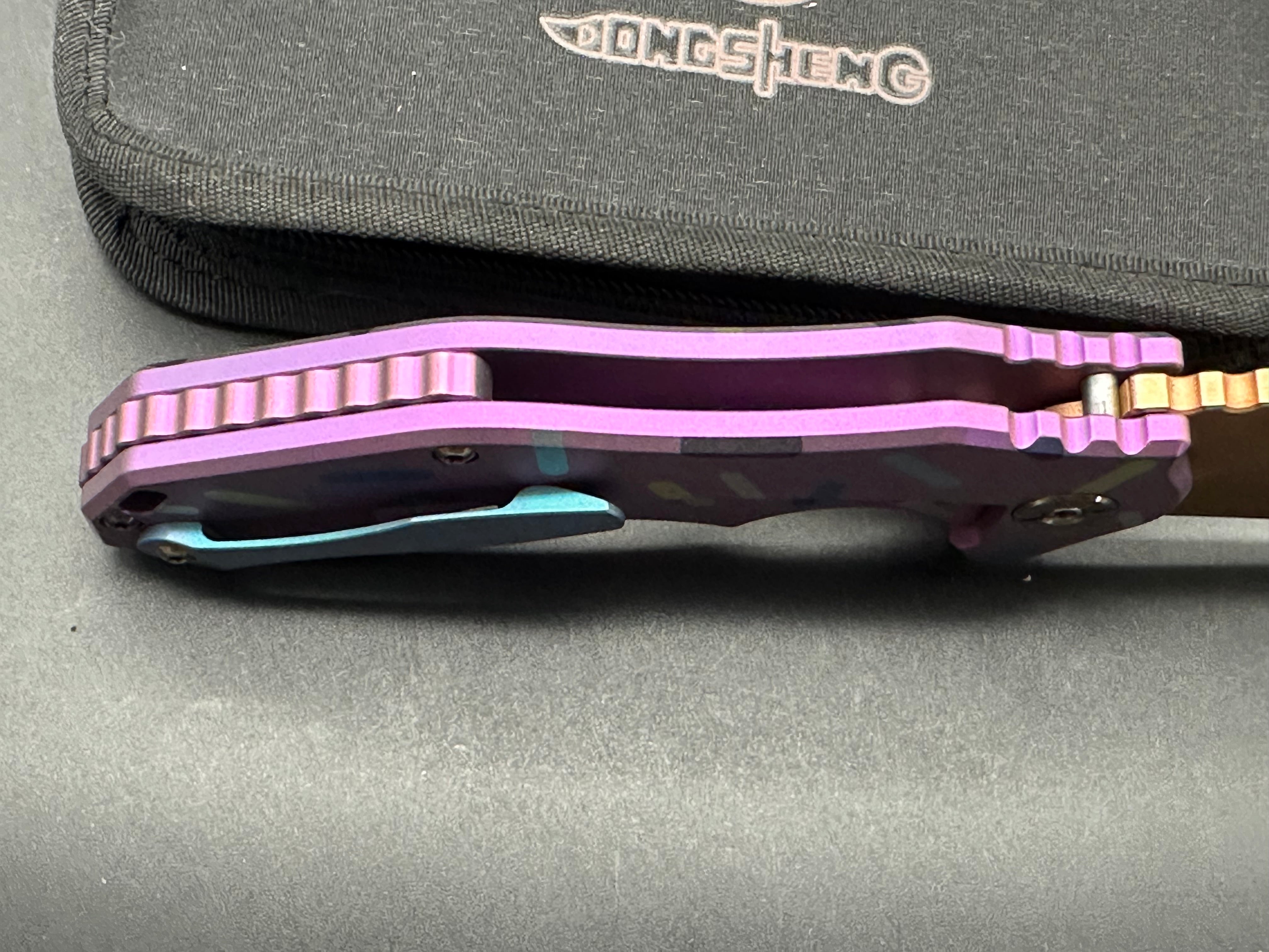 Eafengrow EF905 Custom Dessert Warrior Pink Ti Knife - Sprinkle Print Frame - Perfect for Camping, Outdoor Adventures & Everyday Carry (EDC)