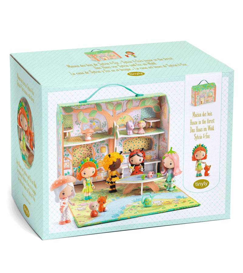 Djeco Woodland Tinyly Doll Play House by Sylvia & Fox - Perfect for Imaginative Play, Kids Room Decor & Gift for Toddlers