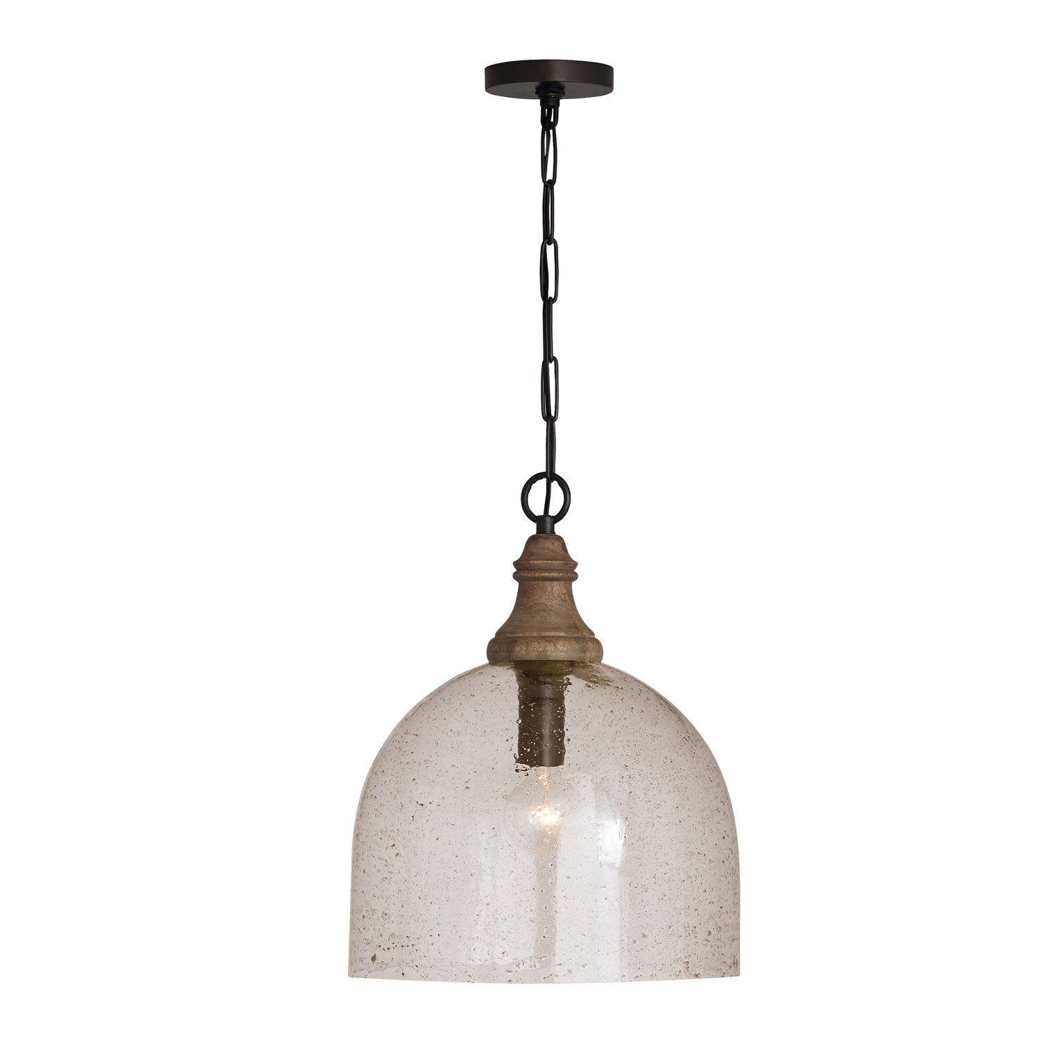 Capital Lighting Modern One Light Pendant - Sleek Ceiling Light Fixture for Kitchen Island, Dining Room & Bedroom | Adjustable Hanging Chandelier with Clear Glass Shade