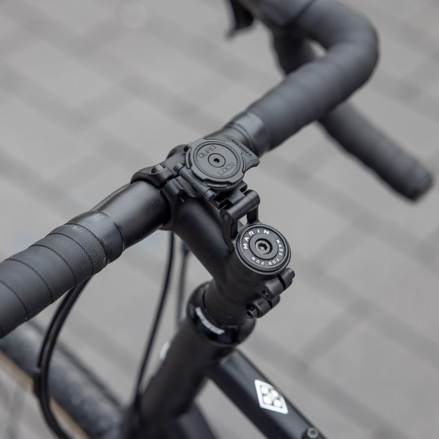 Quad Lock Adjustable Stem Cap Bike Mount Kit - Compatible with iPhone 12 Pro Max MAG Case | Secure Cycling Phone Holder for Road Bikes & Mountain Biking