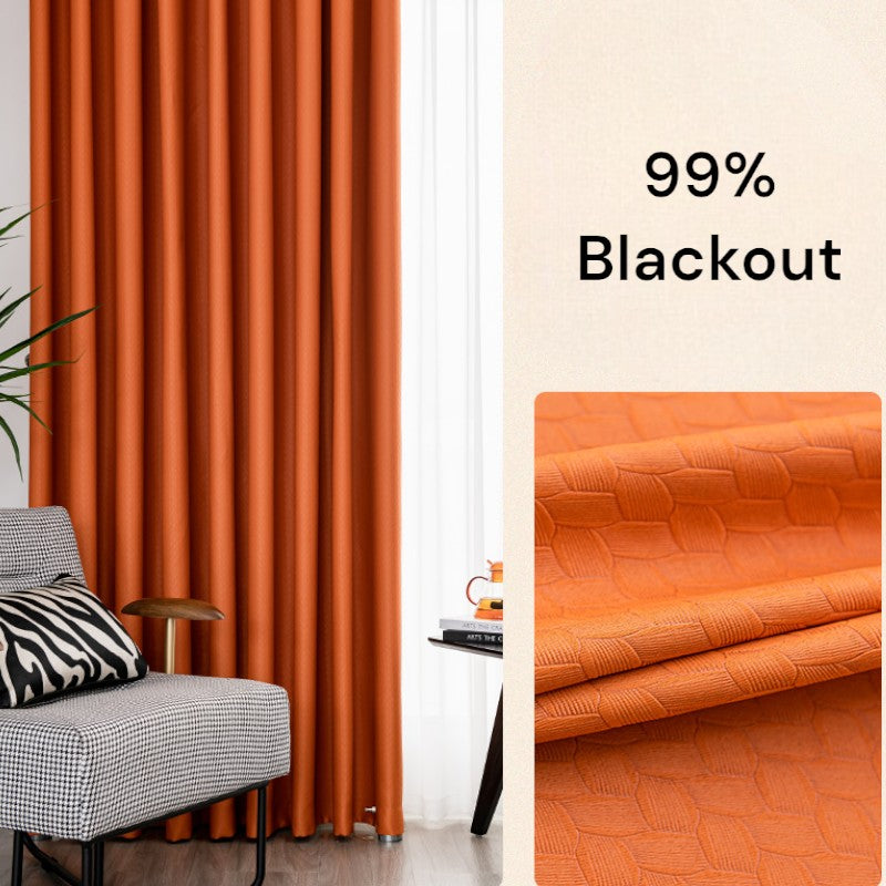 Aviana Blackout Curtains with Embossed Diamond Design - Custom Size for Bedroom & Living Room - Noise Reducing & Thermal Insulated Window Treatments for Home Decor