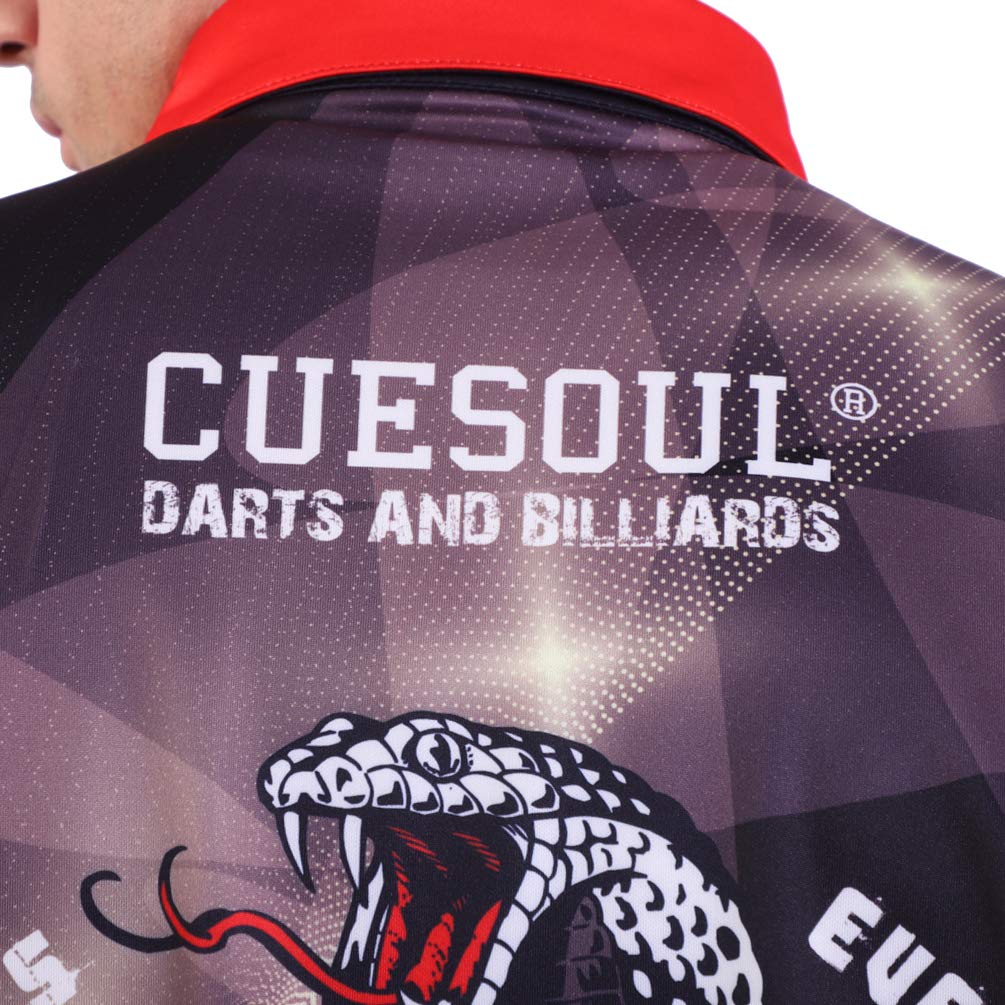 CUESOUL Men's & Women's Short Sleeve Casual Shirts - Breathable Athletic Dart Shirts for Professional Players | Perfect for Dart Tournaments, Practice & Outdoor Sports Activities