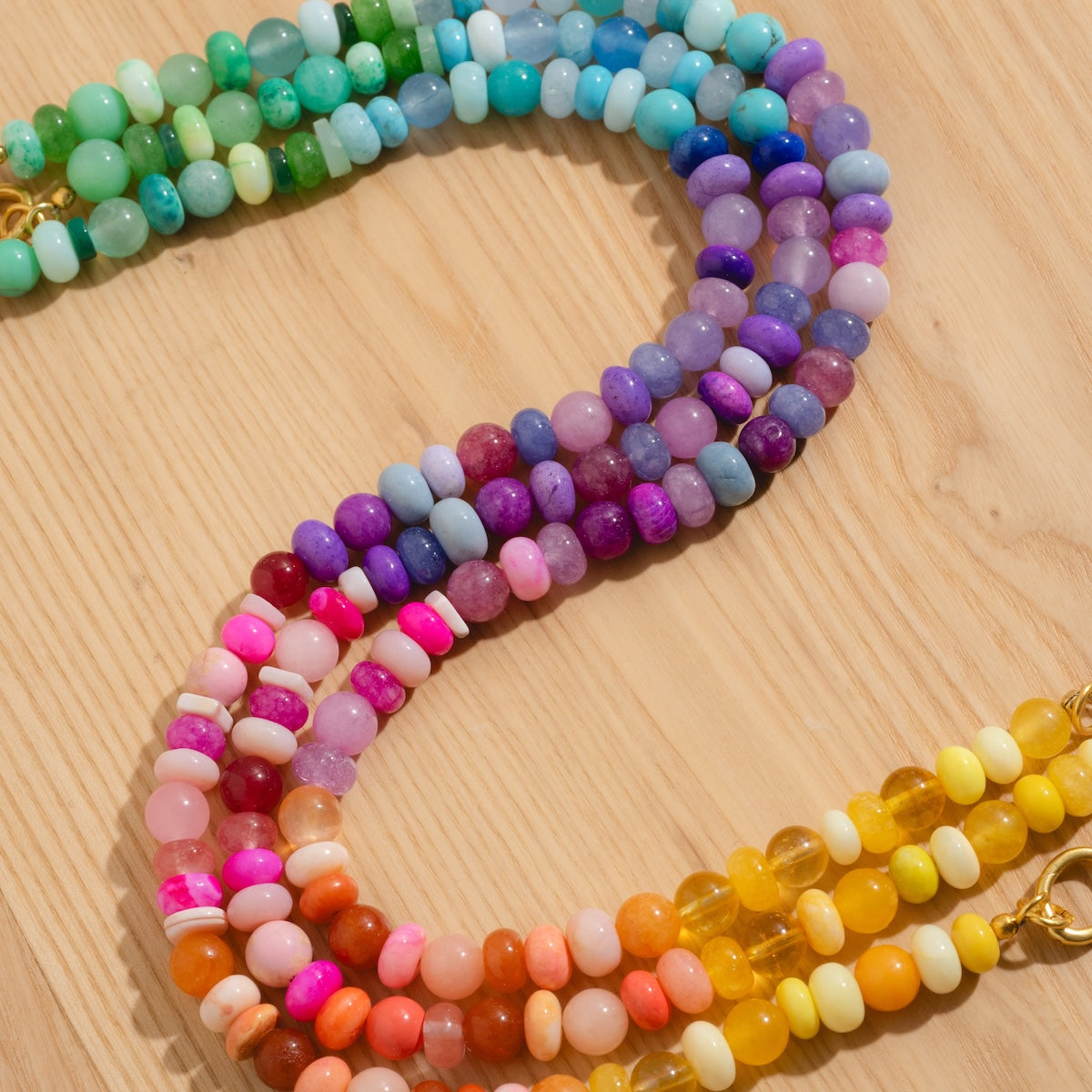 Beaded Gemstone Charm Holder Necklace - Adjustable Bohemian Jewelry for Women | Perfect for Layering, Gift Giving & Everyday Wear