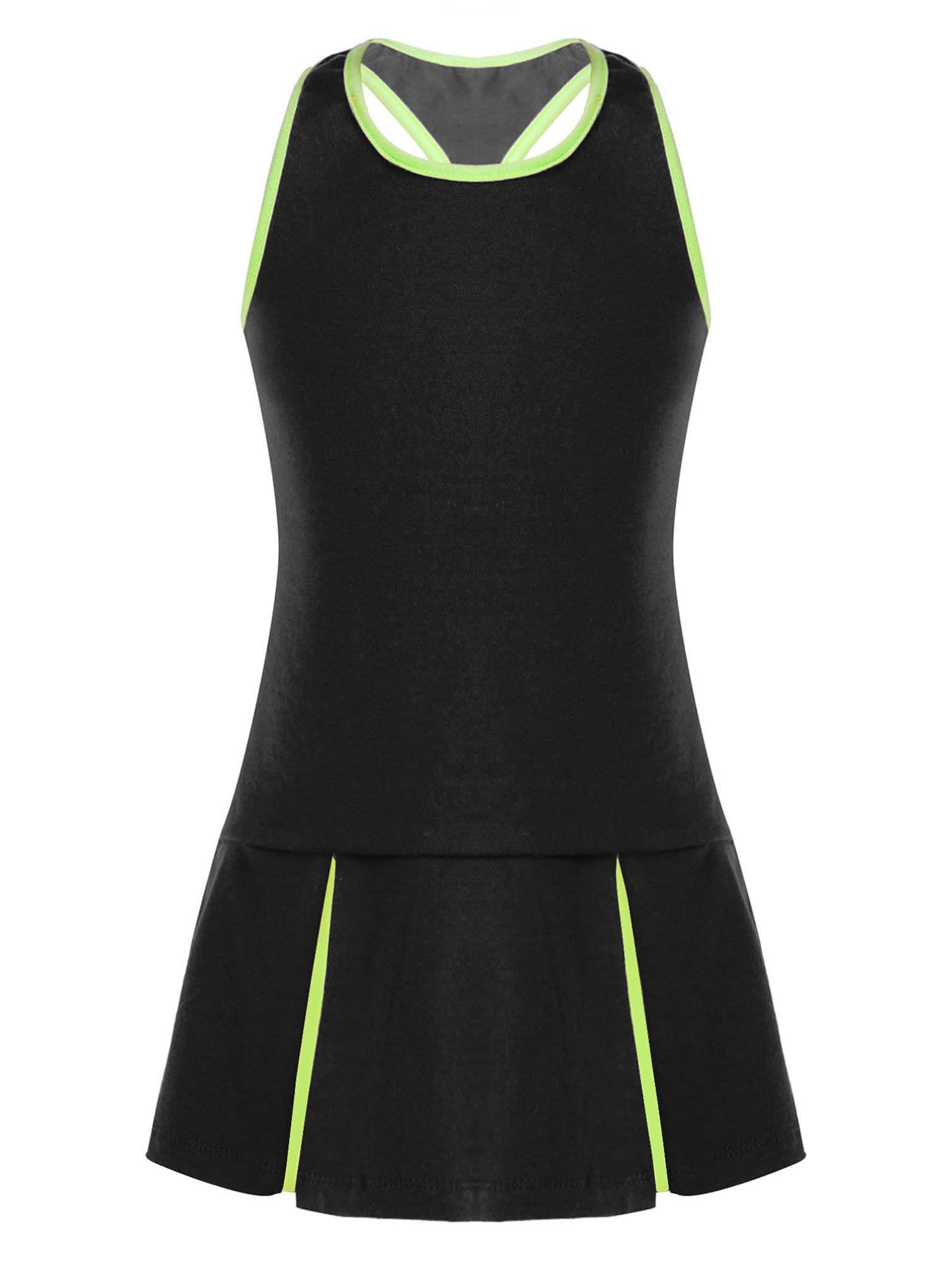 Girls' Golf & Tennis Dress with Built-in Shorts - Athletic Sportswear for Kids - Perfect for Gym, Workout & Active Play