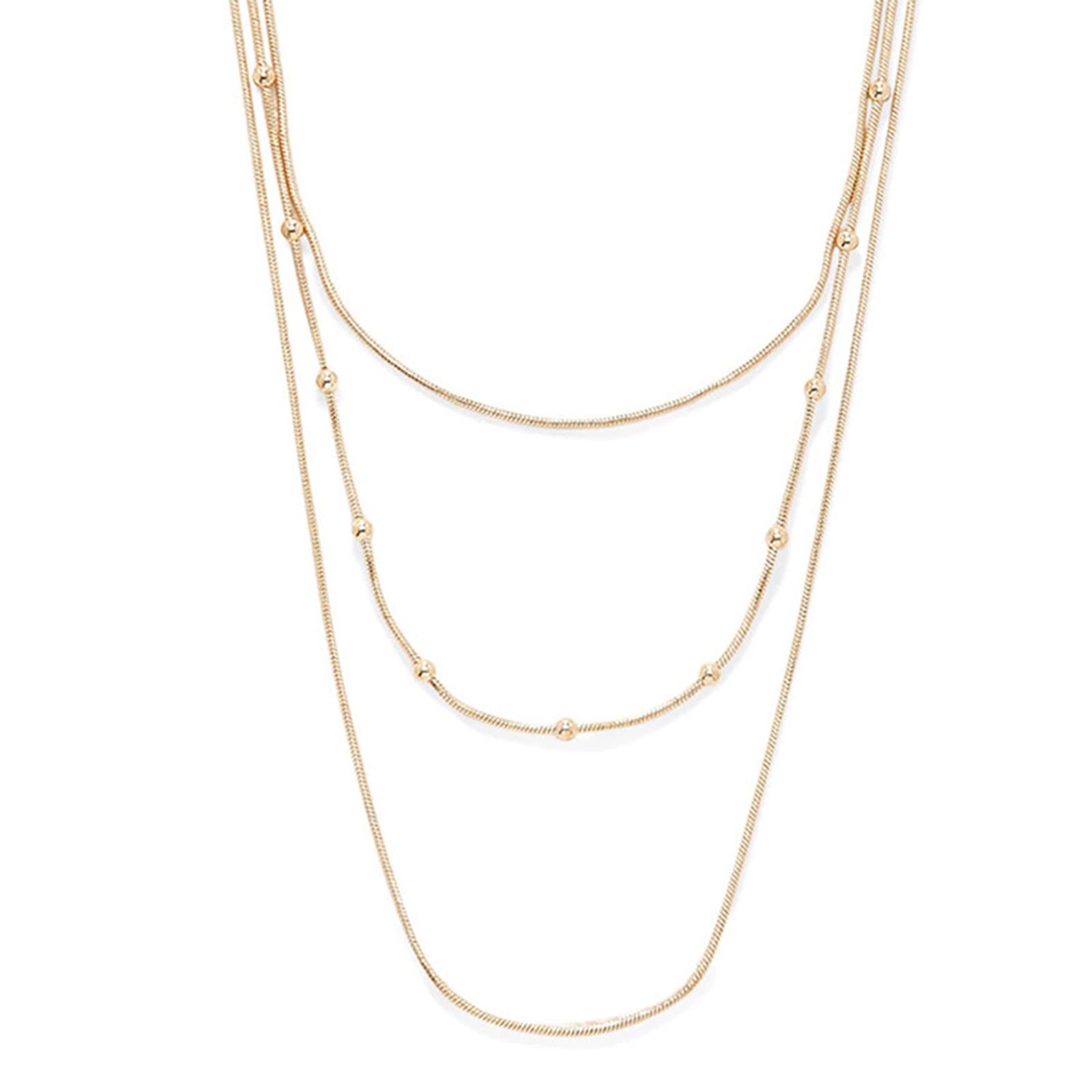 Elegant Gold Sweater Chain - Multi-Layer Choker with Tassel Pendant & Beaded Detail | Stylish Long Bar Charm Necklace for Women | Perfect for Layering, Boho Fashion & Casual Outfits