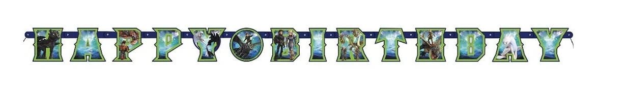 How to Train Your Dragon Birthday Party Supplies - 16-Piece Decoration Set with Plates, Napkins, Cups, Table Cover, Banner & Stickers - Perfect for Kids' Themed Parties & Celebrations