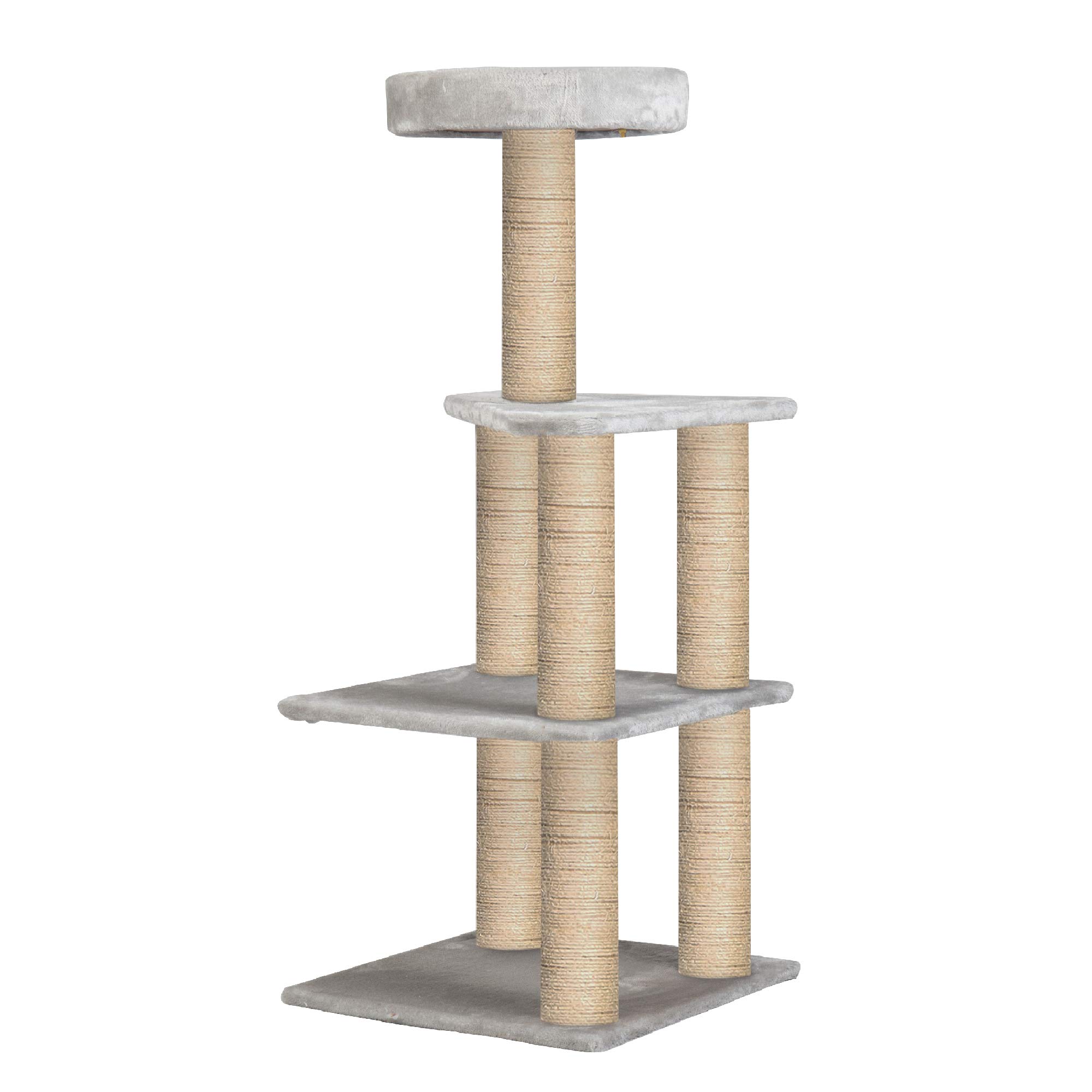 Dporticus Large Cat Tree with Scratching Posts, Condo, Hammock & Sisal-Covered Climber - 37.4