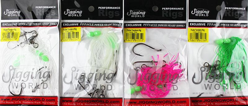 Jigging World Micro Silicone Skirt Tandem Rigs - Soft Lure Fishing Skirts for Bass, Walleye & Saltwater Gamefish - Perfect for Jigging, Trolling & Casting Techniques