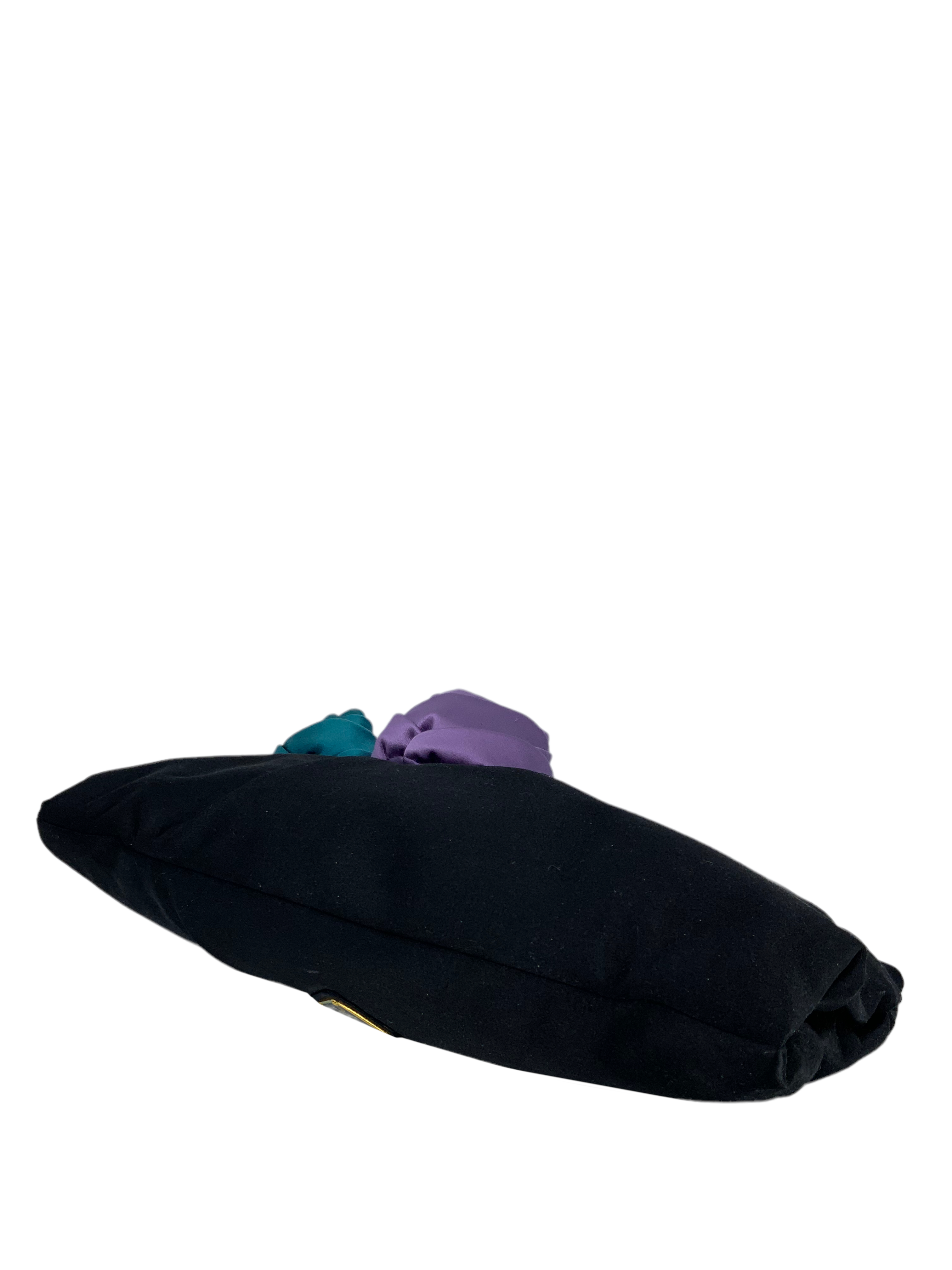 Prada Satin Rosette Clutch Bag for Women | Elegant Evening Clutch | Perfect for Parties, Weddings & Special Occasions