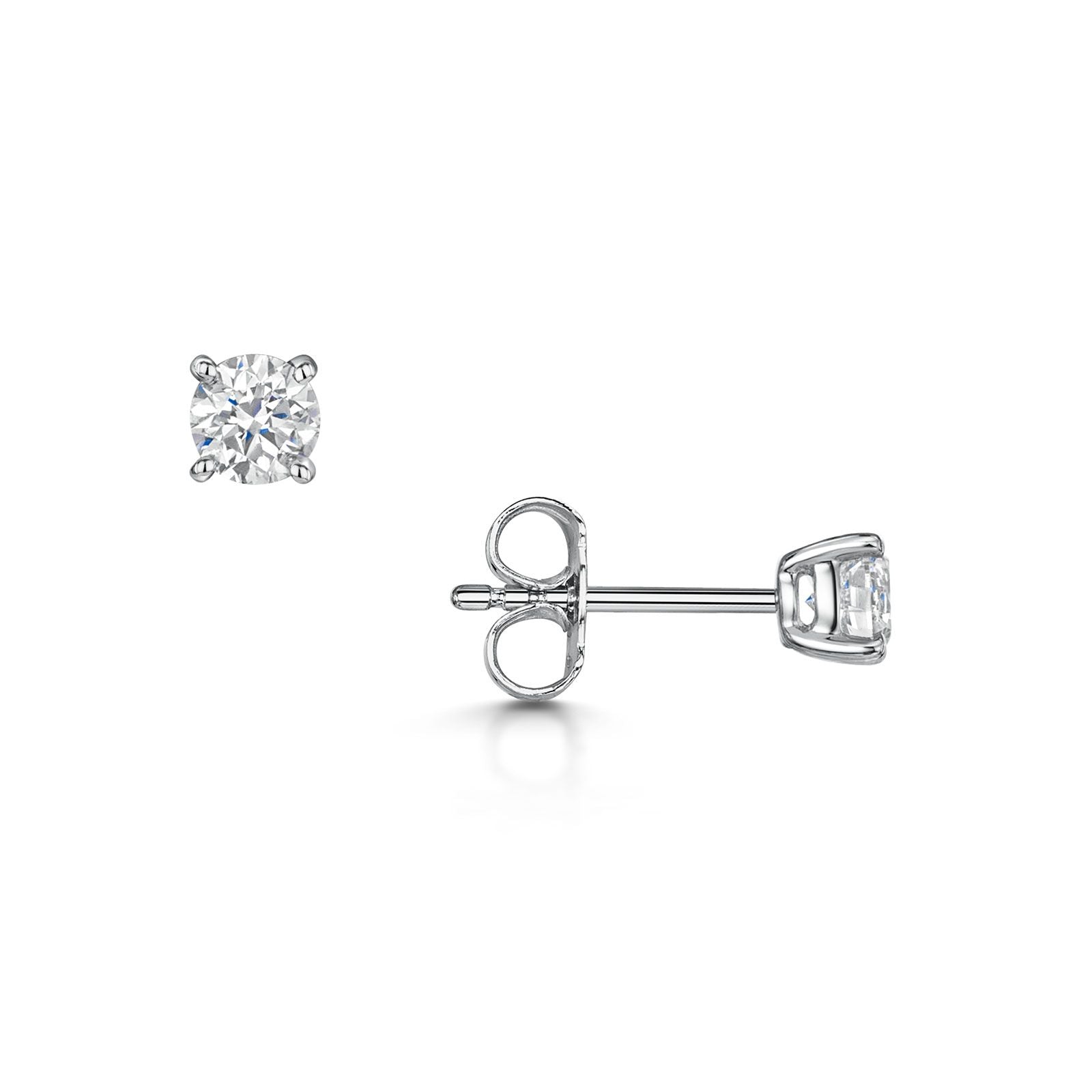 18ct White Gold 0.70ct F/G Si Brilliant Cut Diamond Solitaire Earrings - Perfect for Weddings, Anniversaries & Special Occasions