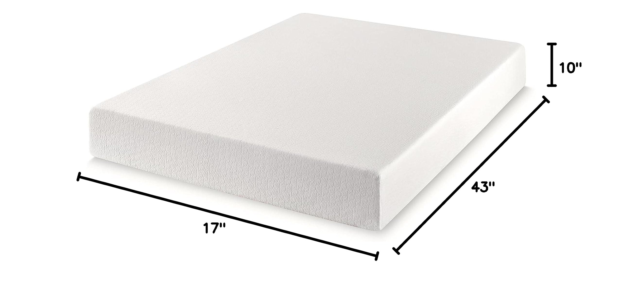 10 Inch Queen Mattress in a Box - Green Tea Memory Foam for Cool Sleep & Pressure Relief | Best Price Mattress | Perfect for Guest Rooms, Dorms & Small Spaces (White)