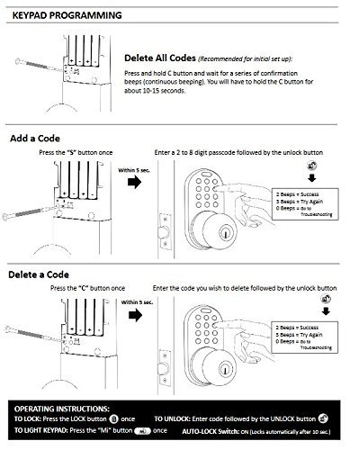 MiLocks DKK-02SN Smart Keyless Entry Door Lock - Electronic Touchpad Deadbolt for Home Security, Satin Nickel Finish | Perfect for Apartments, Offices & Smart Homes