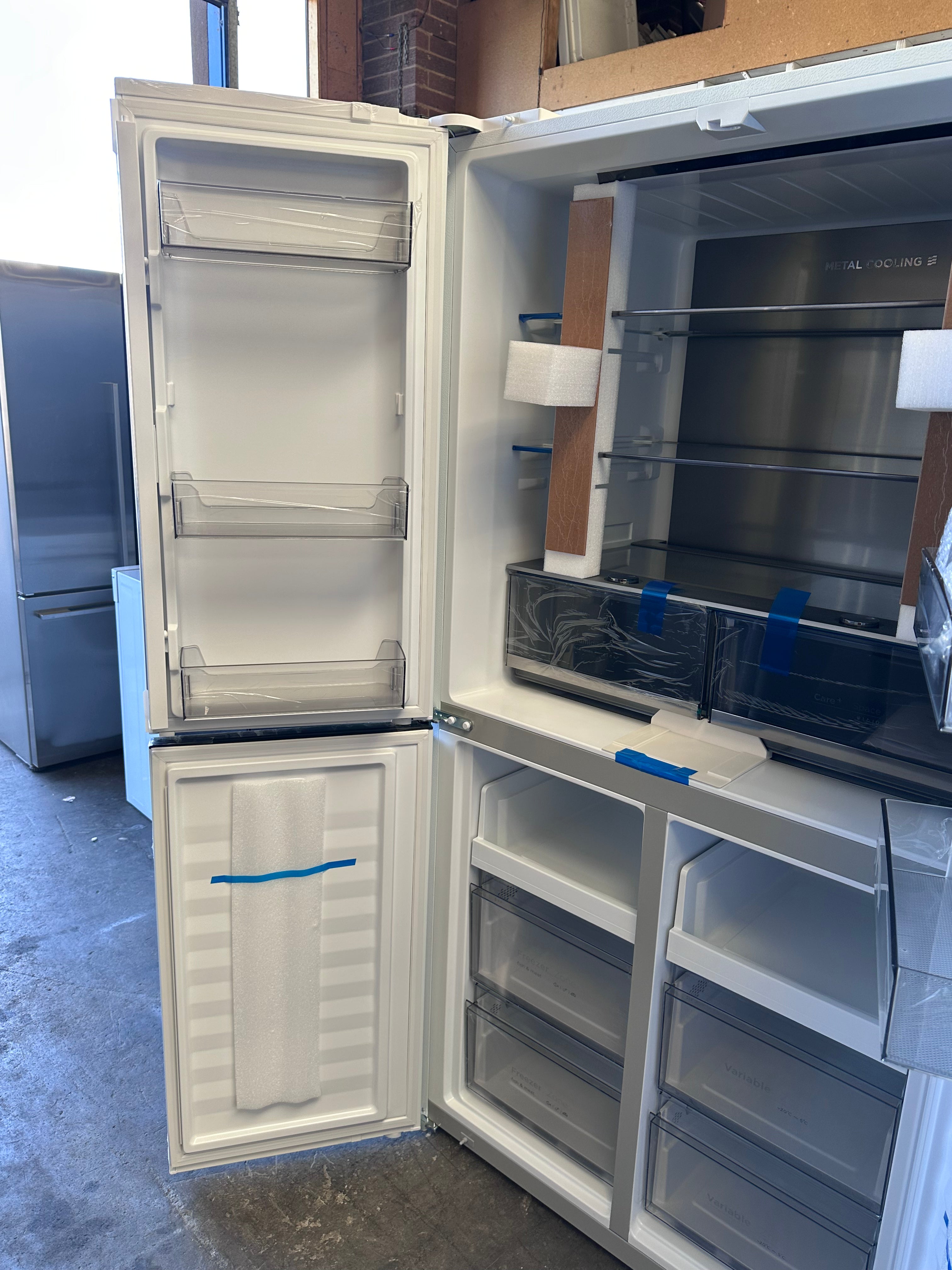 Brand New CHiQ 601L French Door Refrigerator in White - CCD598NWS Model with 5-Year Warranty | Energy Efficient Large Capacity Fridge for Modern Kitchen, Family Home & Restaurant Use