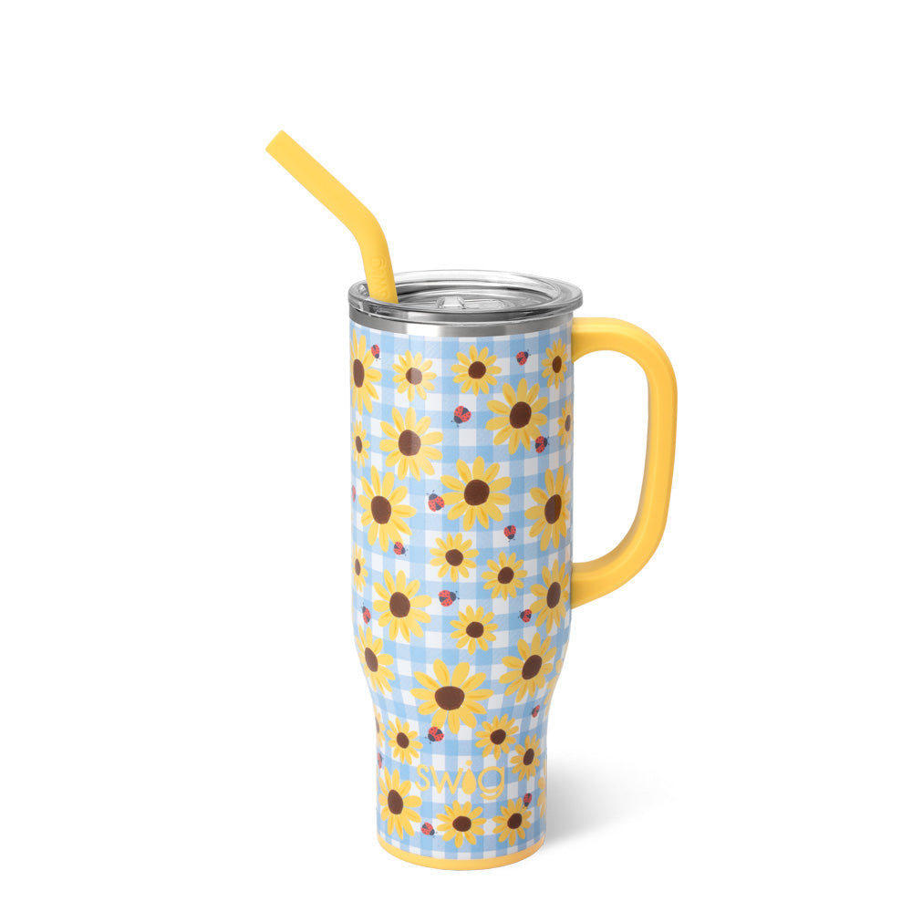 30oz Insulated Picnic Basket Mega Mug - Large Capacity Stainless Steel Tumbler for Outdoor Camping, Hiking & Beach Trips